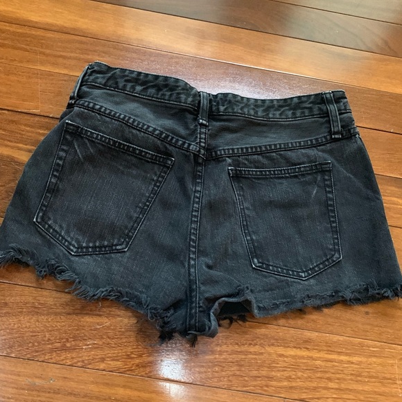 FREE PEOPLE black denim shorts - Picture 2 of 2